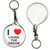 I Love Living The Dream - 55mm Button Badge Key Ring I Love Living The Dream - 55mm Button Badge Key Ring
