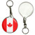 Canada Flag - 55mm Button Badge Key Ring