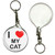 I Love My Cat - 55mm Button Badge Key Ring I Love My Cat - 55mm Button Badge Key Ring