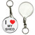 I Love My Shed - 55mm Button Badge Key Ring