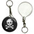 Distressed Skull and Crossbones - 55mm Button Badge Key Ring