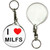 I Love Milfs - 55mm Button Badge Key Ring