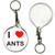 I Love Ants - 55mm Button Badge Key Ring