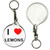 I Love Lemons - 55mm Button Badge Key Ring I Love Lemons - 55mm Button Badge Key Ring