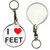 I Love Feet - 55mm Button Badge Key Ring I Love Feet - 55mm Button Badge Key Ring
