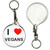 I Love Vegans - 55mm Button Badge Key Ring