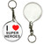 I Love Super Heroes - 55mm Button Badge Key Ring I Love Super Heroes - 55mm Button Badge Key Ring