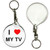 I love My Tv - 55mm Button Badge Key Ring