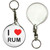 I Love Rum - 55mm Button Badge Key Ring