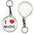 I Love Music - 55mm Button Badge Key Ring I Love Music - 55mm Button Badge Key Ring