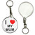I Love My Mum - 55mm Button Badge Key Ring I Love My Mum - 55mm Button Badge Key Ring