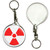 Red Nuclear Symbol - 55mm Button Badge Key Ring Red Nuclear Symbol - 55mm Button Badge Key Ring