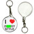 I Love Doggy Style - 55mm Button Badge Key Ring