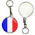 France Flag - 55mm Button Badge Key Ring