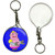 Blue Girl Robot - 55mm Button Badge Key Ring