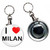 I Love Milan - 55mm Button Badge Bottle Opener