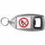No Naked Flames - Plastic Key Ring Bottle Opener