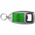 Green Keep Calm and Carry On - Plastic Key Ring Bottle Opener