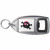White Skull with Bow - Plastic Key Ring Bottle Opener