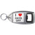 I love Days Off - Plastic Key Ring Bottle Opener I love Days Off - Plastic Key Ring Bottle Opener