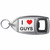 I Love Guys - Plastic Key Ring Bottle Opener I Love Guys - Plastic Key Ring Bottle Opener