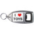 I Love Toys - Plastic Key Ring Bottle Opener