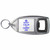White Blue Keep Calm and Carry On - Plastic Key Ring Bottle Opener