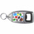 Skull Bow Pattern 3 - Plastic Key Ring Bottle Opener
