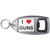 I love Guns - Plastic Key Ring Bottle Opener