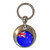 New Zealand Flag - Round Metal Key Ring