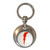 Lightning Bolt Red - Round Metal Key Ring