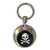 Distressed Skull and Crossbones - Round Metal Key Ring