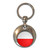 Poland Flag - Round Metal Key Ring