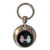 Black Robot Couple - Round Metal Key Ring