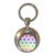 Rainbow Star Pattern - Round Metal Key Ring
