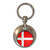 Denmark Flag - Round Metal Key Ring Denmark Flag - Round Metal Key Ring