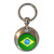 Brazil Flag - Round Metal Key Ring