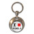 Pixel Love - Round Metal Key Ring