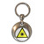 Laser Radiation - Round Metal Key Ring