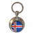 Iceland Flag - Round Metal Key Ring