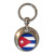 Cuba Flag - Round Metal Key Ring
