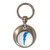 Lightning Bolt Blue - Round Metal Key Ring