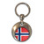 Norway Flag - Round Metal Key Ring Norway Flag - Round Metal Key Ring