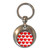 Heart Pattern - Round Metal Key Ring