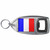 France Flag - Plastic Key Ring Bottle Opener