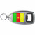 Cameroon Flag - Plastic Key Ring Bottle Opener Cameroon Flag - Plastic Key Ring Bottle Opener