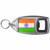 India Flag - Plastic Key Ring Bottle Opener