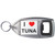 I Love Tuna - Plastic Key Ring Bottle Opener I Love Tuna - Plastic Key Ring Bottle Opener