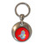 Red Boy Robot - Round Metal Key Ring