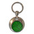 Green Leopard Print - Round Metal Key Ring